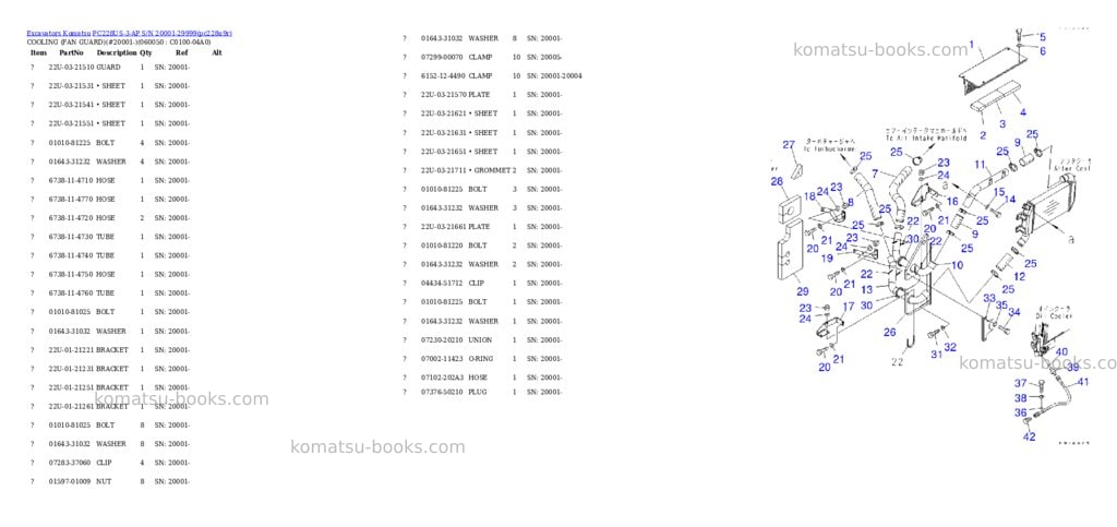 Komatsu pc228us-3-ap s/n 20001-29999 Parts catalog cover Page 10