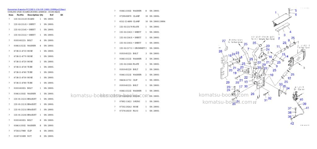 Komatsu pc228us-3-ya s/n 20001-29999 Parts catalog cover Page 10