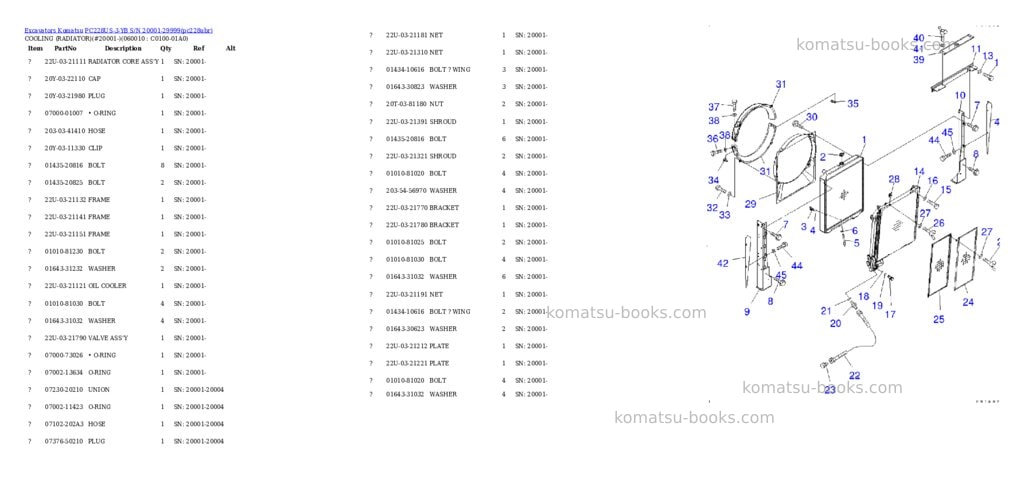 Komatsu pc228us-3-yb s/n 20001-29999 Parts catalog cover Page 6 Komatsu pc228us-3-yb s/n 20001-29999 Parts catalog cover Page 6