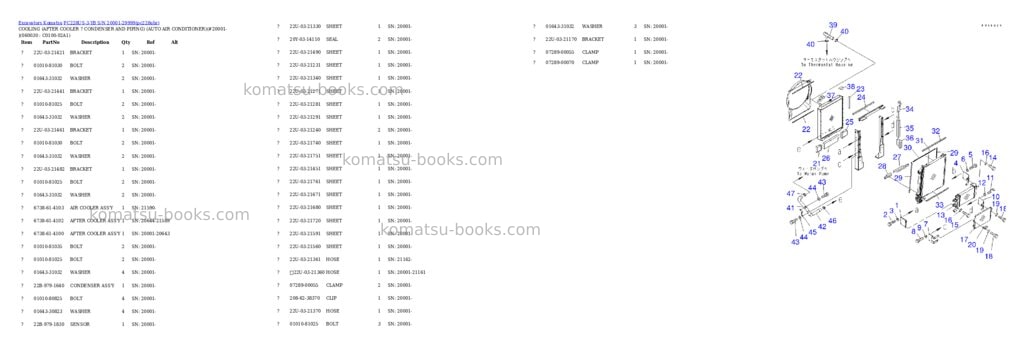 Komatsu pc228us-3-yb s/n 20001-29999 Parts catalog cover Page 8 Komatsu pc228us-3-yb s/n 20001-29999 Parts catalog cover Page 8