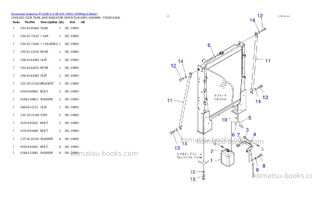 Komatsu pc228us-3-yb s/n 20001-29999 Parts catalog cover Page 9 Komatsu pc228us-3-yb s/n 20001-29999 Parts catalog cover Page 9