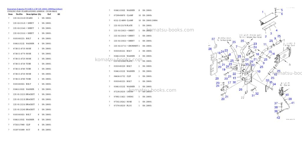 Komatsu pc228us-3-yp s/n 20001-29999 Parts catalog cover Page 10