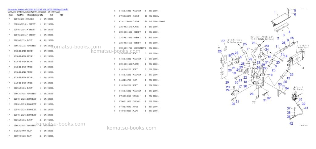 Komatsu pc228uslc-3-aa s/n 20001-29999 Parts catalog cover Page 10 Komatsu pc228uslc-3-aa s/n 20001-29999 Parts catalog cover Page 10