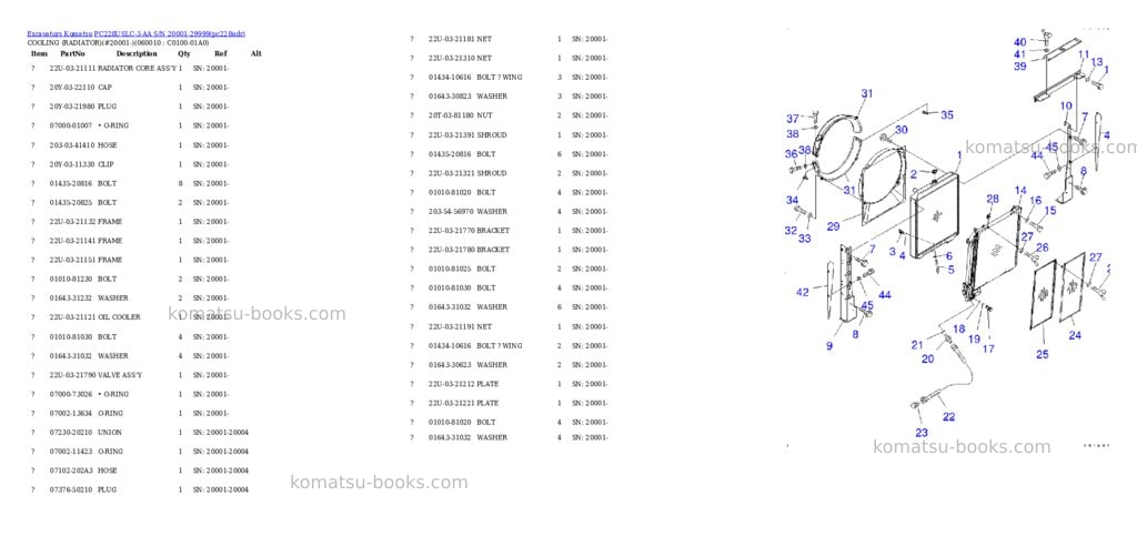 Komatsu pc228uslc-3-aa s/n 20001-29999 Parts catalog cover Page 6 Komatsu pc228uslc-3-aa s/n 20001-29999 Parts catalog cover Page 6