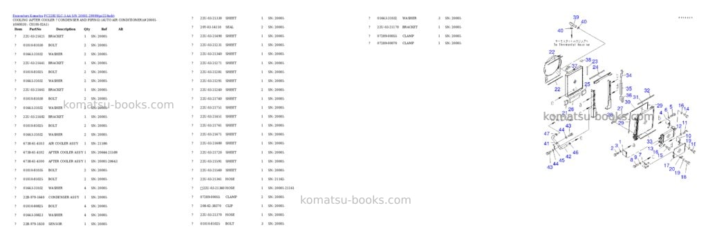 Komatsu pc228uslc-3-aa s/n 20001-29999 Parts catalog cover Page 8 Komatsu pc228uslc-3-aa s/n 20001-29999 Parts catalog cover Page 8