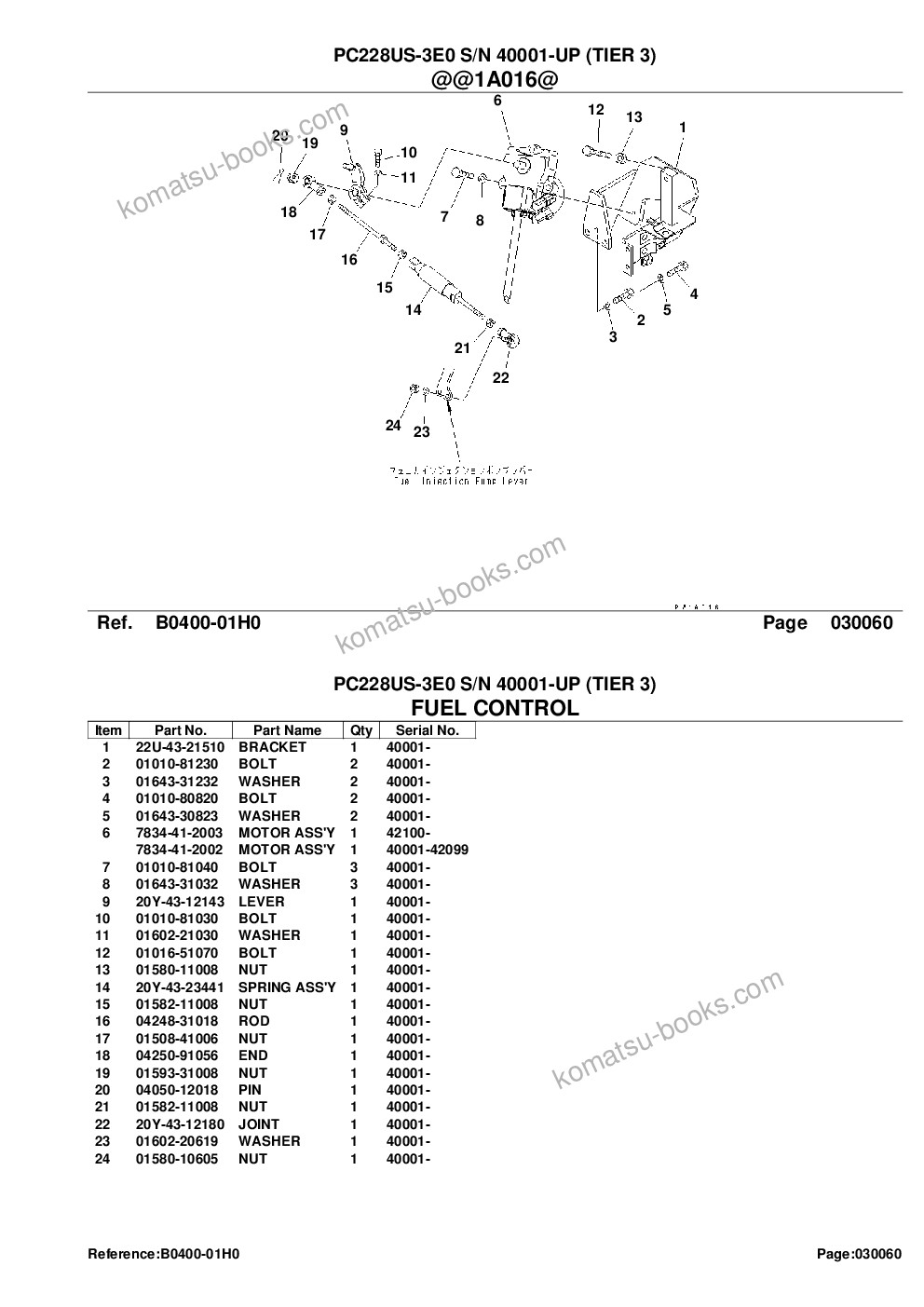 Komatsu PC228US-3E0 S/N 40001-UP (TIER 3) Parts catalog cover Page 8 Komatsu PC228US-3E0 S/N 40001-UP (TIER 3) Parts catalog cover Page 8