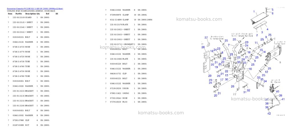 Komatsu pc228uslc-3-ab s/n 20001-29999 Parts catalog cover Page 10