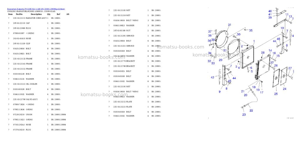 Komatsu pc228uslc-3-ab s/n 20001-29999 Parts catalog cover Page 6