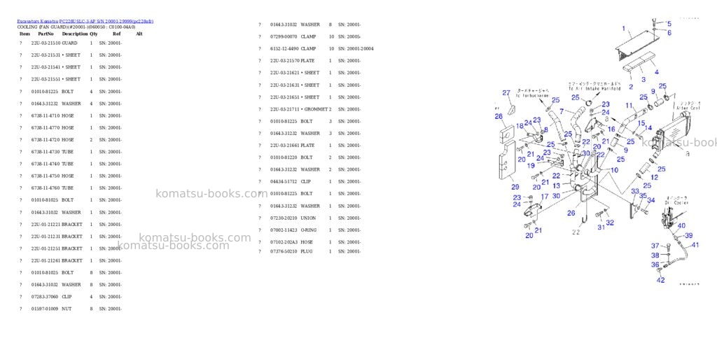 Komatsu pc228uslc-3-ap s/n 20001-29999 Parts catalog cover Page 10