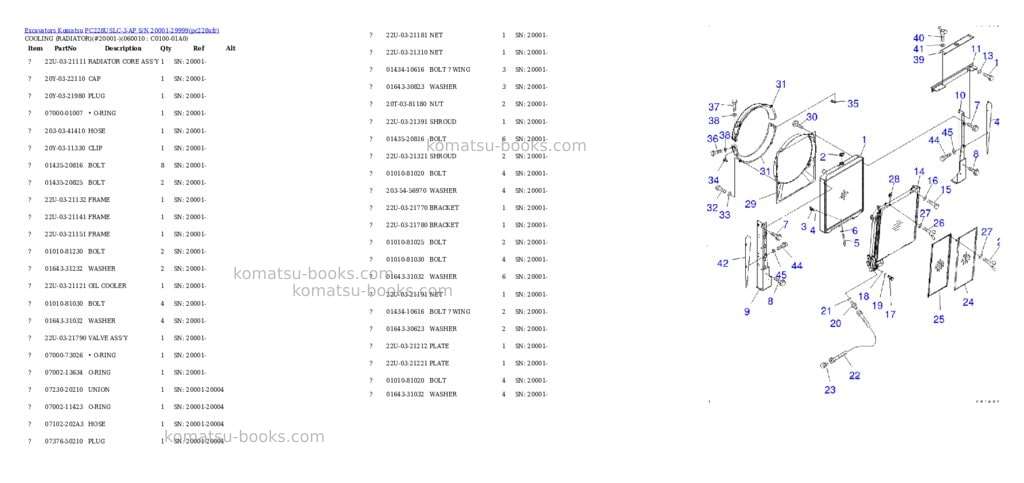 Komatsu pc228uslc-3-ap s/n 20001-29999 Parts catalog cover Page 6