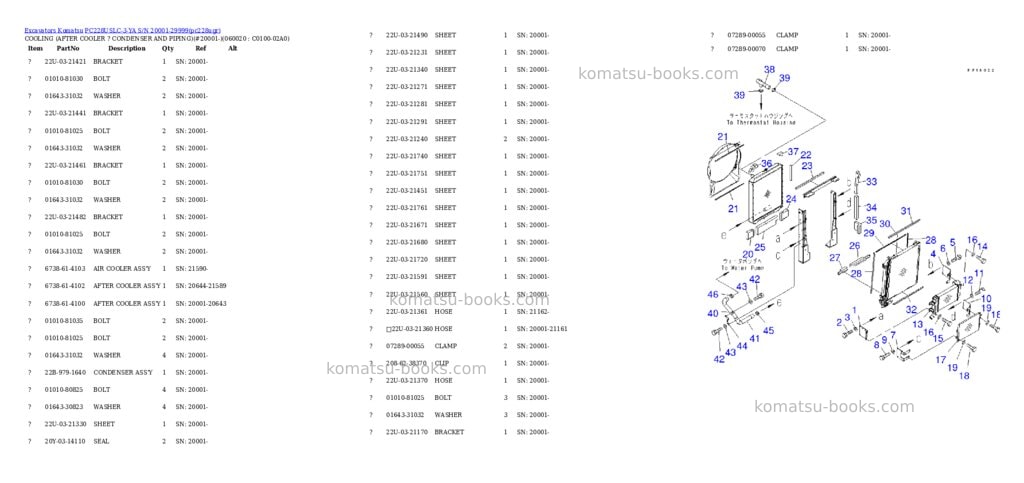 Komatsu pc228uslc-3-ya s/n 20001-29999 Parts catalog cover Page 7