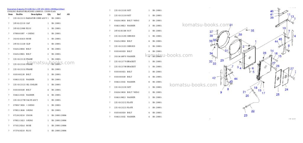 Komatsu pc228uslc-3-yp s/n 20001-29999 Parts catalog cover Page 6