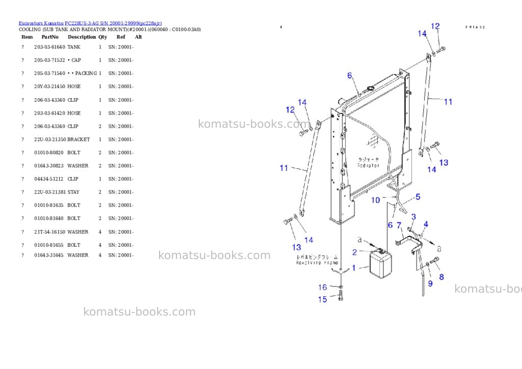 Komatsu pc228us-3-ag s/n 20001-29999 Parts catalog cover Page 9 Komatsu pc228us-3-ag s/n 20001-29999 Parts catalog cover Page 9
