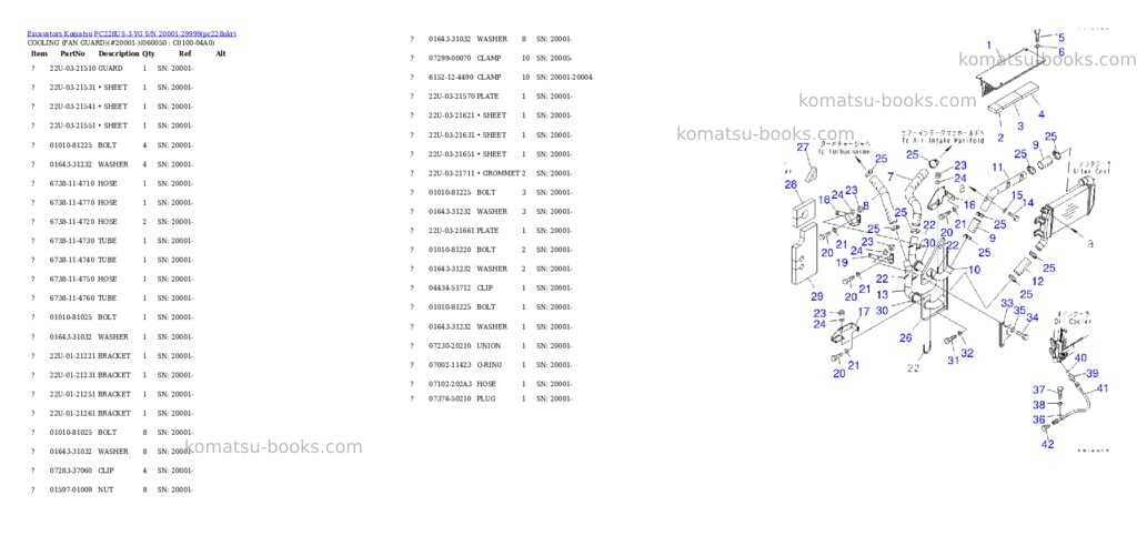 Komatsu pc228us-3-yg s/n 20001-29999 Parts catalog cover Page 10