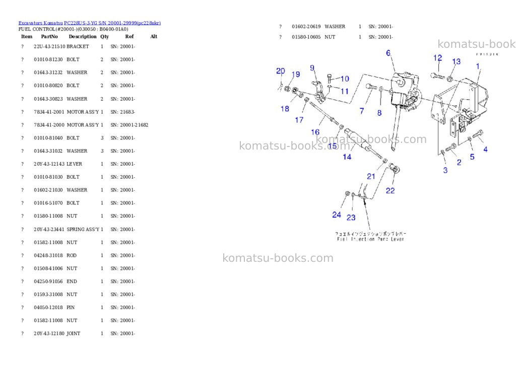 Komatsu pc228us-3-yg s/n 20001-29999 Parts catalog cover Page 4