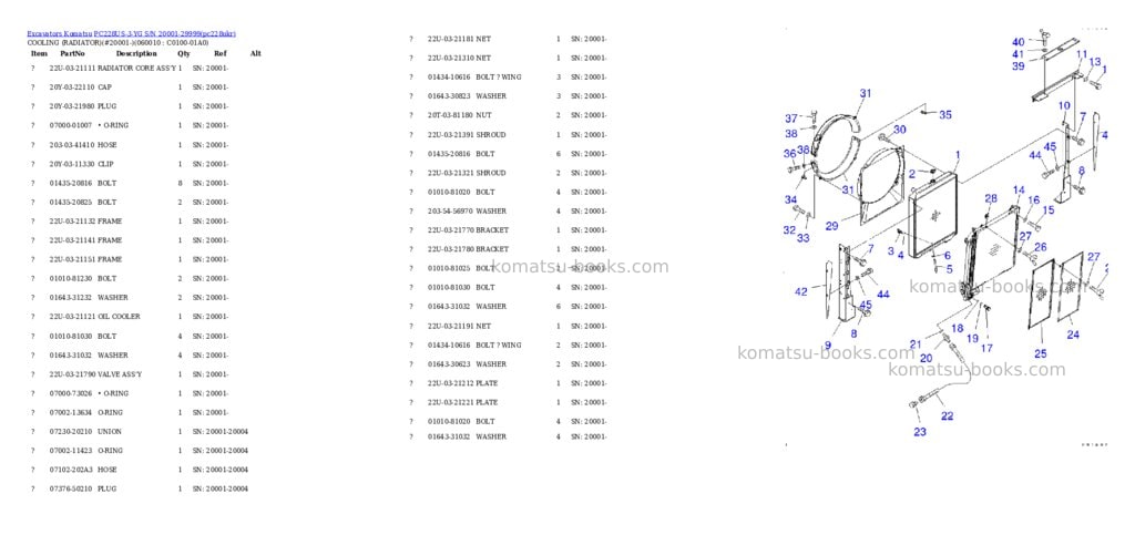 Komatsu pc228us-3-yg s/n 20001-29999 Parts catalog cover Page 6