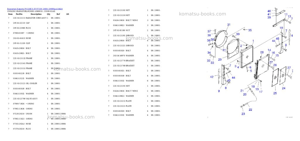 Komatsu pc228us-3t-yt s/n 20001-29999 Parts catalog cover Page 6