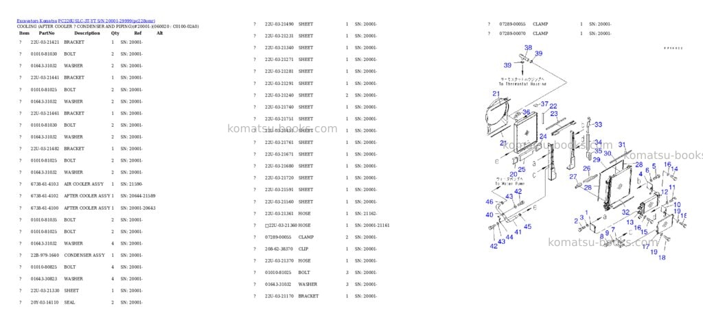 Komatsu pc228uslc-3t-yt s/n 20001-29999 Parts catalog cover Page 7 Komatsu pc228uslc-3t-yt s/n 20001-29999 Parts catalog cover Page 7