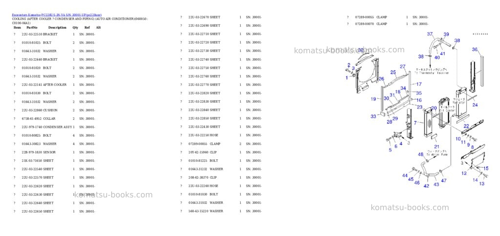 Komatsu pc228us-3n-ya s/n 30001-up Parts catalog cover Page 10 Komatsu pc228us-3n-ya s/n 30001-up Parts catalog cover Page 10
