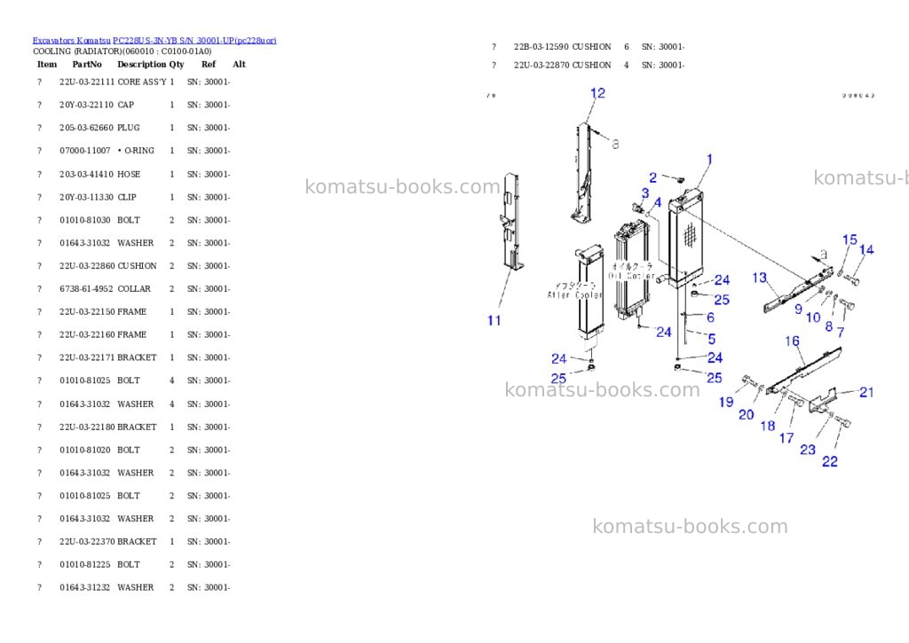 Komatsu pc228us-3n-yb s/n 30001-up Parts catalog cover Page 6 Komatsu pc228us-3n-yb s/n 30001-up Parts catalog cover Page 6