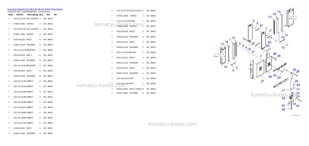 Komatsu pc228us-3n-yb s/n 30001-up Parts catalog cover Page 7 Komatsu pc228us-3n-yb s/n 30001-up Parts catalog cover Page 7