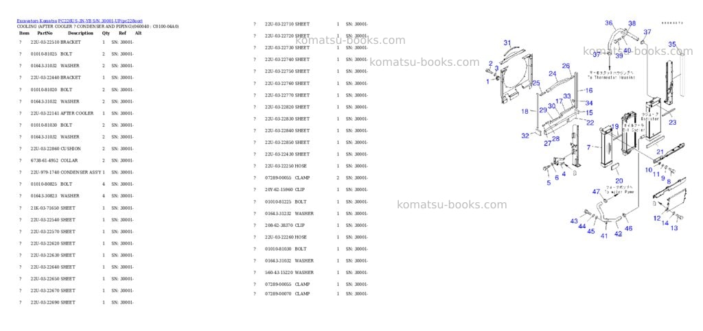 Komatsu pc228us-3n-yb s/n 30001-up Parts catalog cover Page 9 Komatsu pc228us-3n-yb s/n 30001-up Parts catalog cover Page 9
