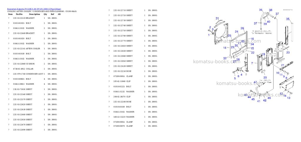 Komatsu pc228us-3n-yp s/n 30001-up Parts catalog cover Page 9 Komatsu pc228us-3n-yp s/n 30001-up Parts catalog cover Page 9