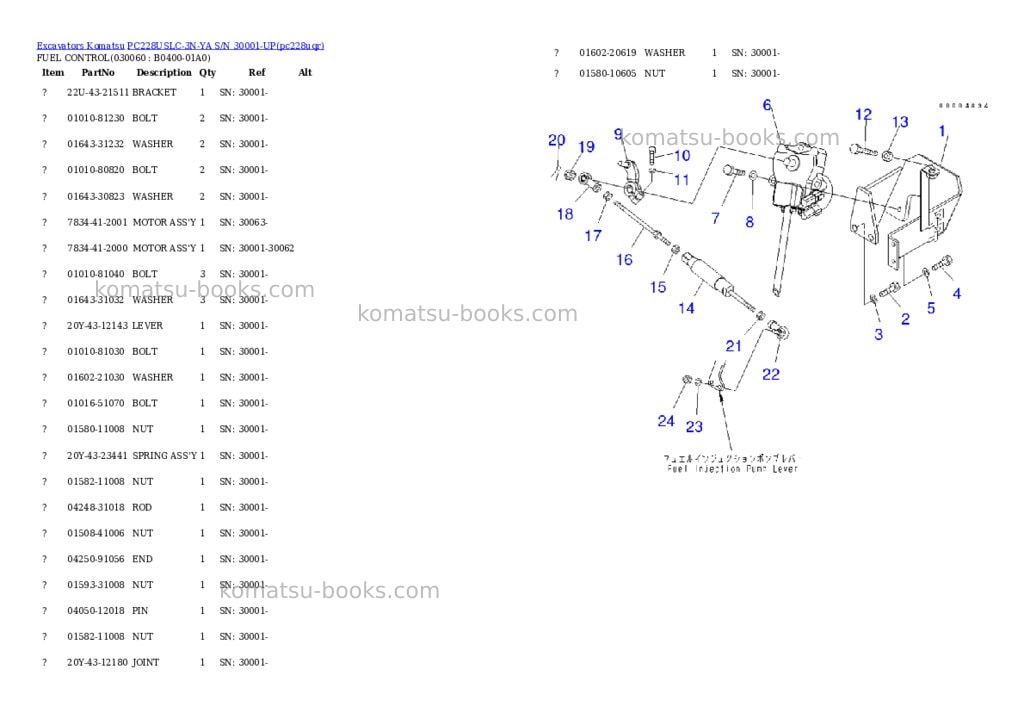 Komatsu pc228uslc-3n-ya s/n 30001-up Parts catalog cover Page 5