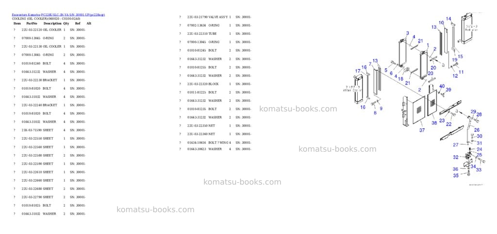 Komatsu pc228uslc-3n-ya s/n 30001-up Parts catalog cover Page 7