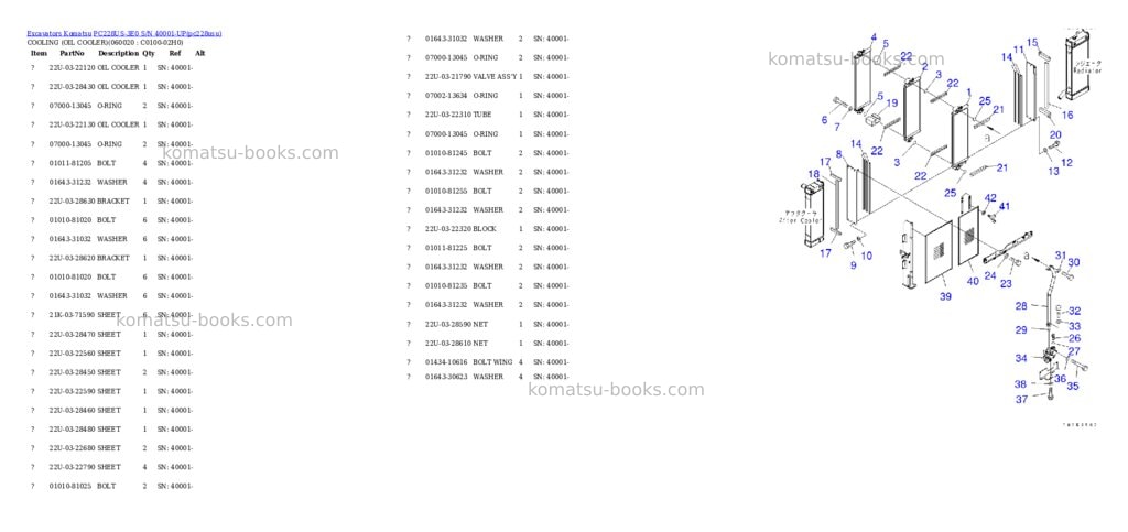 Komatsu pc228us-3e0 s/n 40001-up tier 3 Parts catalog cover Page 5 Komatsu pc228us-3e0 s/n 40001-up tier 3 Parts catalog cover Page 5
