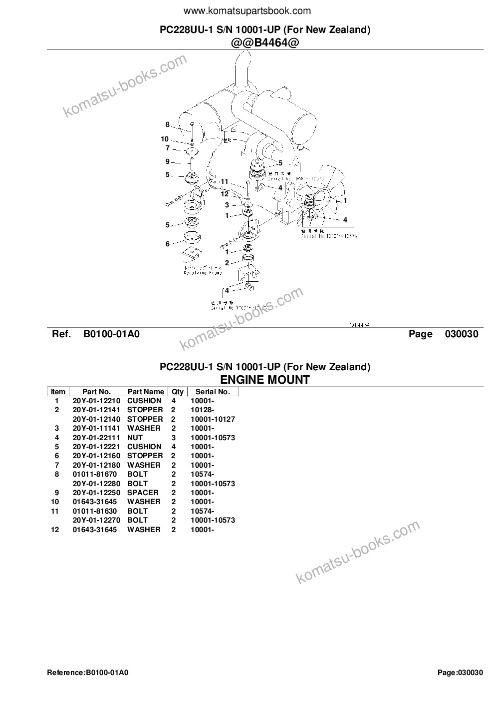 Komatsu PC228UU-1 S/N 10001-UP (For New Zealand) Parts catalog cover Page 5 Komatsu PC228UU-1 S/N 10001-UP (For New Zealand) Parts catalog cover Page 5