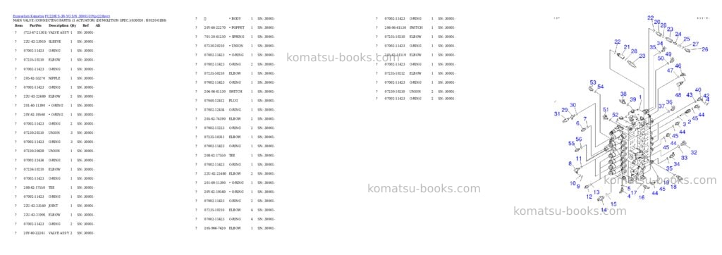 Komatsu pc228us-3n-yg s/n 30001-up Parts catalog cover Komatsu pc228us-3n-yg s/n 30001-up Parts catalog cover