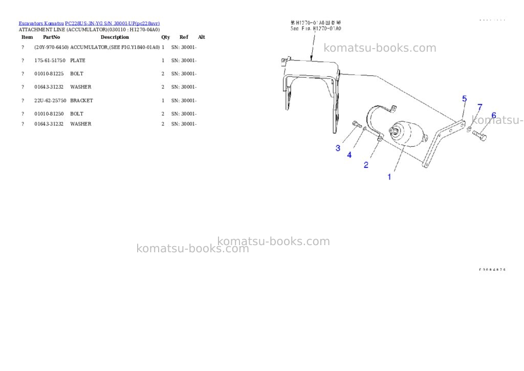 Komatsu pc228us-3n-yg s/n 30001-up Parts catalog cover Page 10 Komatsu pc228us-3n-yg s/n 30001-up Parts catalog cover Page 10