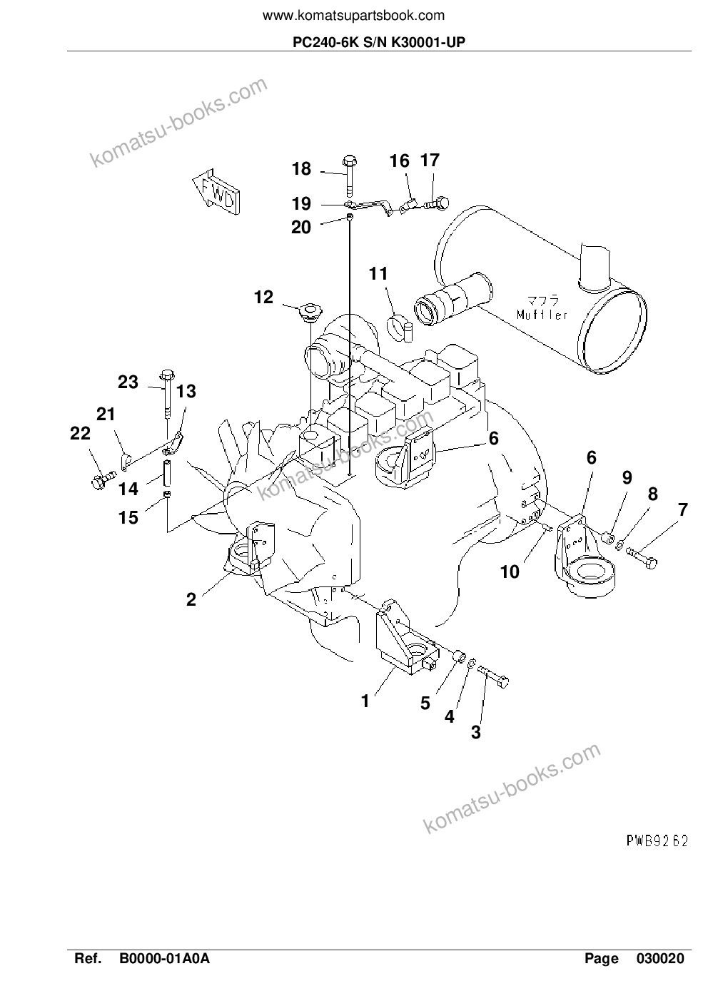 Komatsu pc240-6k s/n k30001-up Parts catalog cover Page 5 Komatsu pc240-6k s/n k30001-up Parts catalog cover Page 5