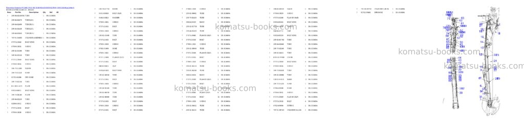 Komatsu pc240lc/nlc-8k high reach demolition s/n k50494 Parts catalog cover Page 6 Komatsu pc240lc/nlc-8k high reach demolition s/n k50494 Parts catalog cover Page 6