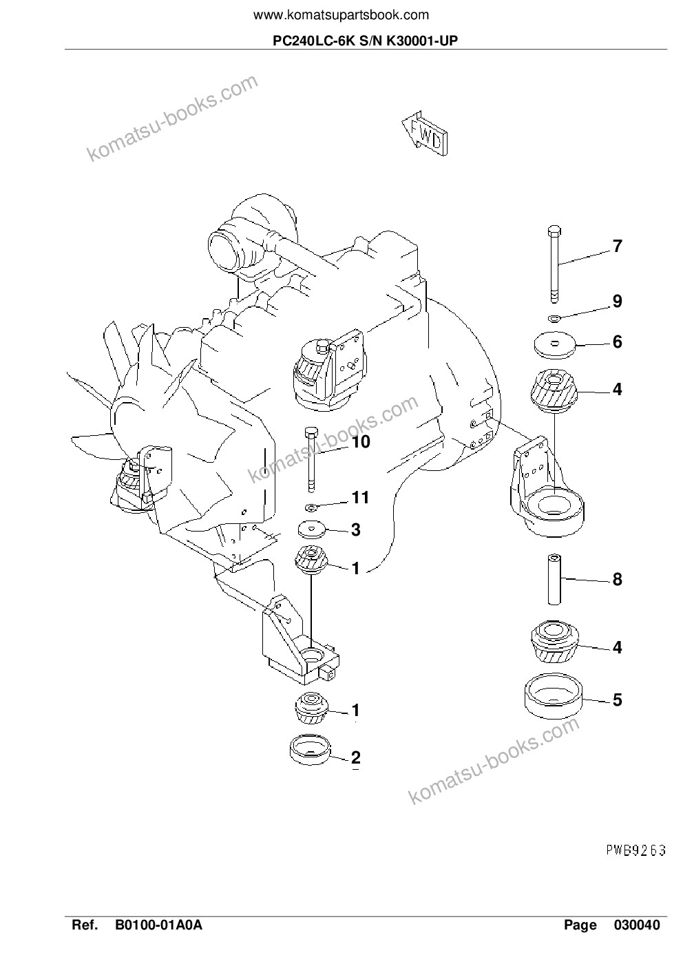 Komatsu pc240lc-6k s/n k30001-up Parts catalog cover Page 9 Komatsu pc240lc-6k s/n k30001-up Parts catalog cover Page 9