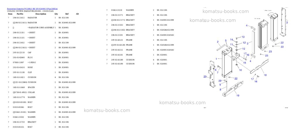 Komatsu pc240lc-8k s/n k50001-up Parts catalog cover Page 9