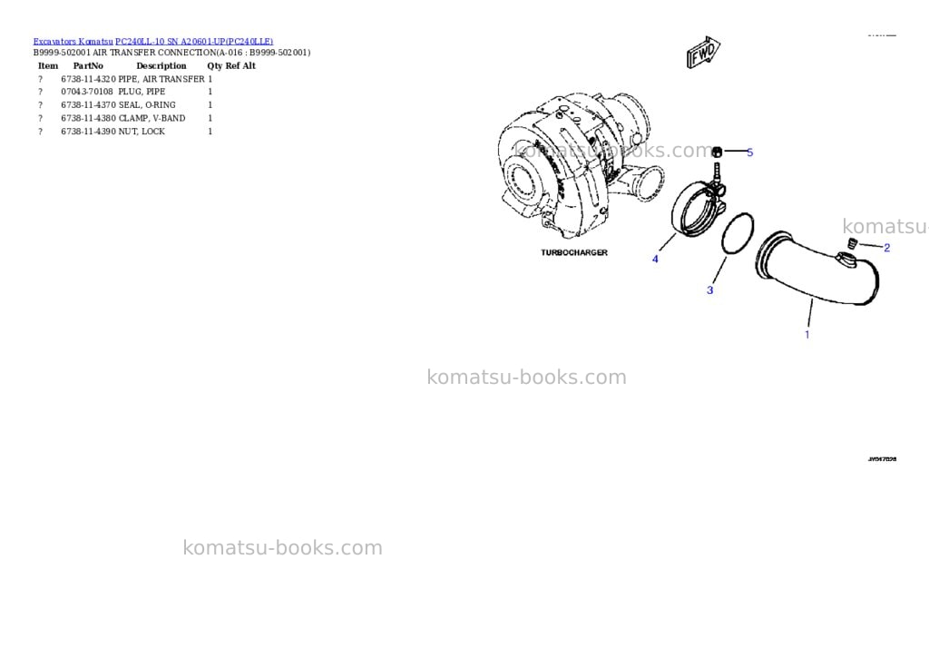 Komatsu pc240ll-10 sn a20601-up Parts catalog cover Page 7 Komatsu pc240ll-10 sn a20601-up Parts catalog cover Page 7