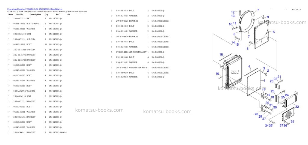 Komatsu pc240nlc-7k s/n k40001-up Parts catalog cover Page 10