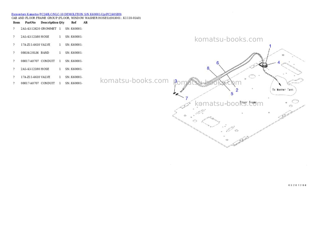 Komatsu pc240lc/nlc-10 demolition s/n k60001-up Parts catalog cover Page 3 Komatsu pc240lc/nlc-10 demolition s/n k60001-up Parts catalog cover Page 3