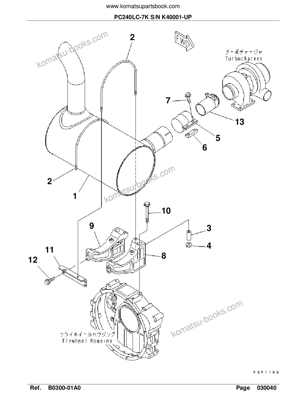 Komatsu pc240lc/nlc-7k straight boom s/n k40129-up Parts catalog cover Page 9 Komatsu pc240lc/nlc-7k straight boom s/n k40129-up Parts catalog cover Page 9