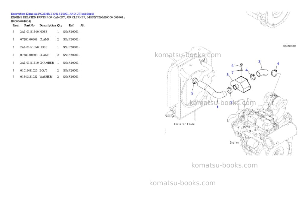 Komatsu PC24MR-5 S/N F20001 AND UP Parts catalog cover Page 3