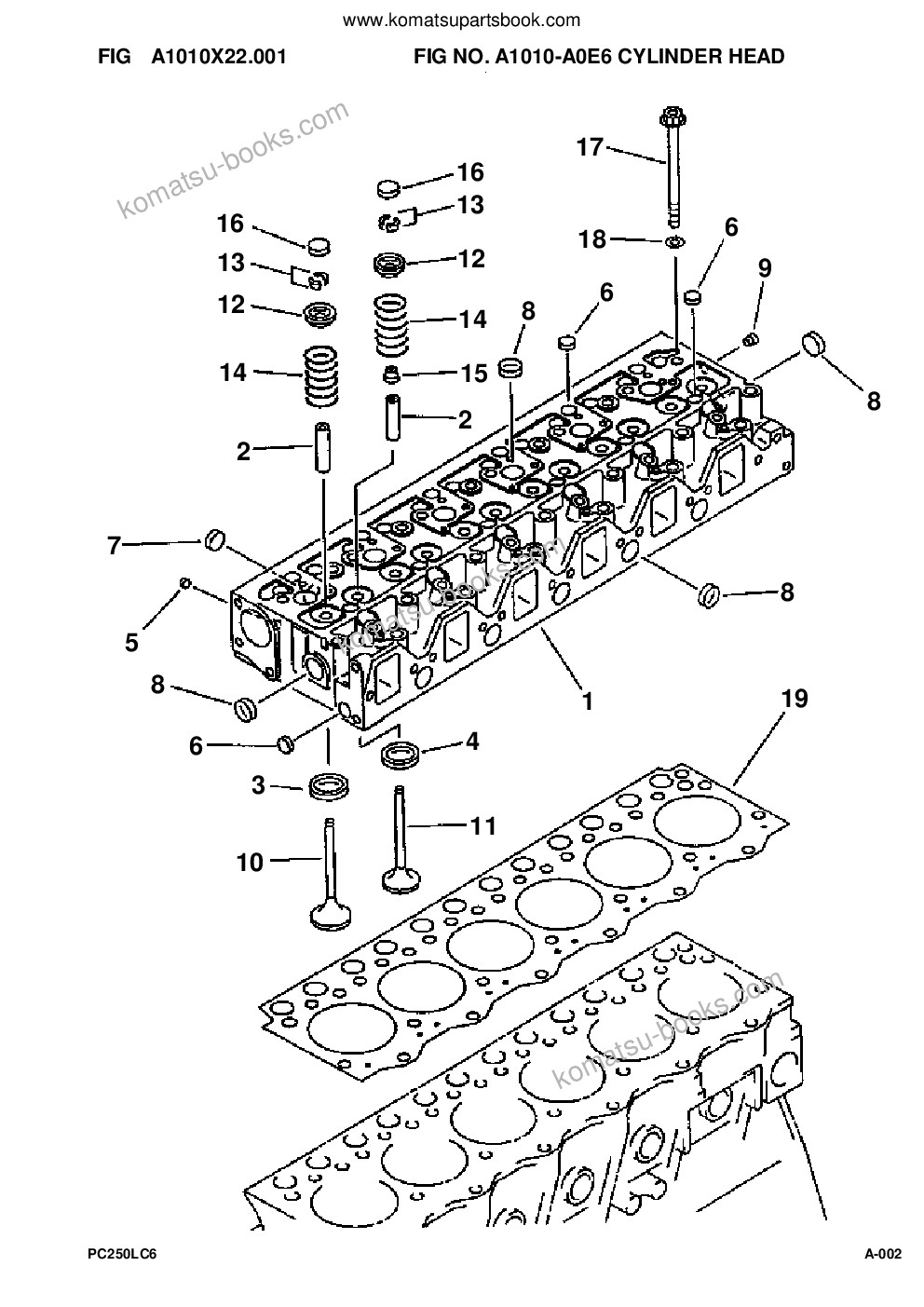 Komatsu pc250lc-6l s/n a80001-up Parts catalog cover Page 4