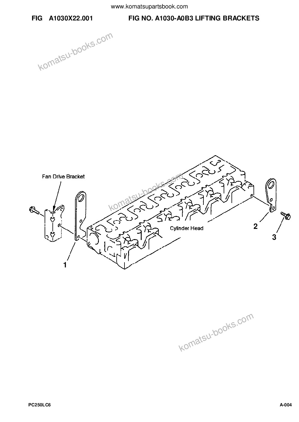 Komatsu pc250lc-6l s/n a80001-up Parts catalog cover Page 6