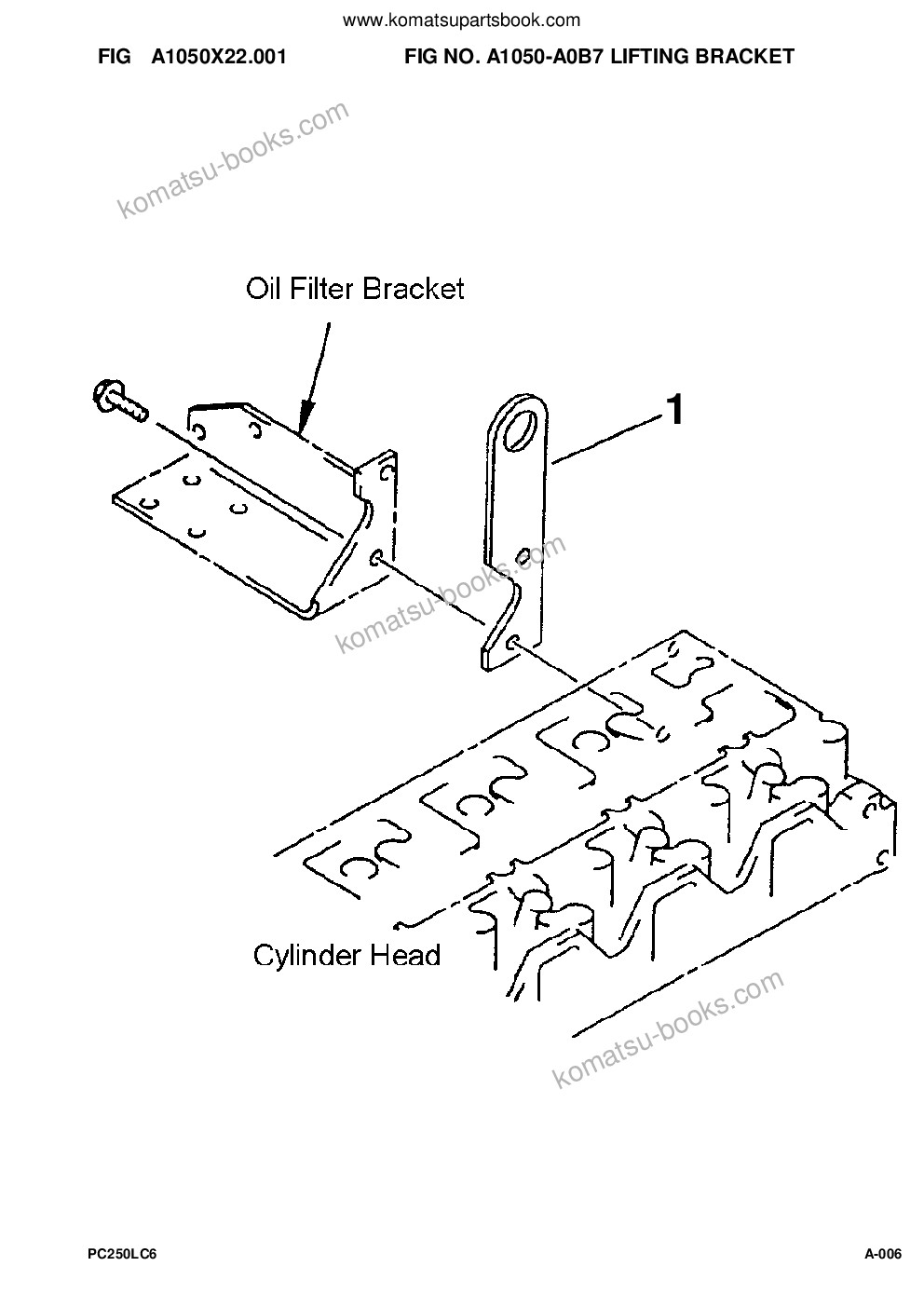 Komatsu pc250lc-6l s/n a80001-up Parts catalog cover Page 8