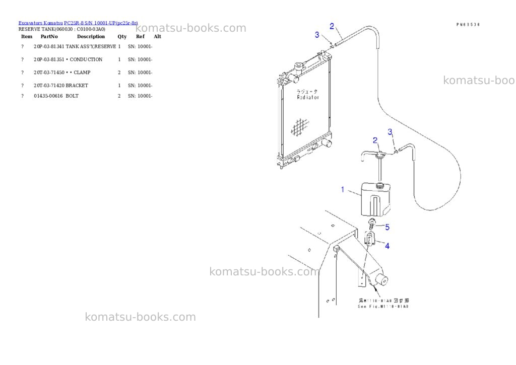 Komatsu pc25r-8 s/n 10001-up Parts catalog cover Page 10 Komatsu pc25r-8 s/n 10001-up Parts catalog cover Page 10