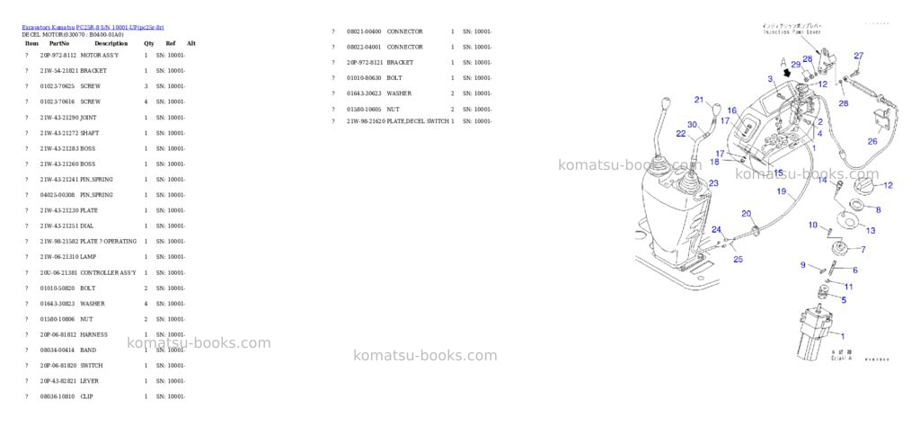 Komatsu pc25r-8 s/n 10001-up Parts catalog cover Page 6 Komatsu pc25r-8 s/n 10001-up Parts catalog cover Page 6