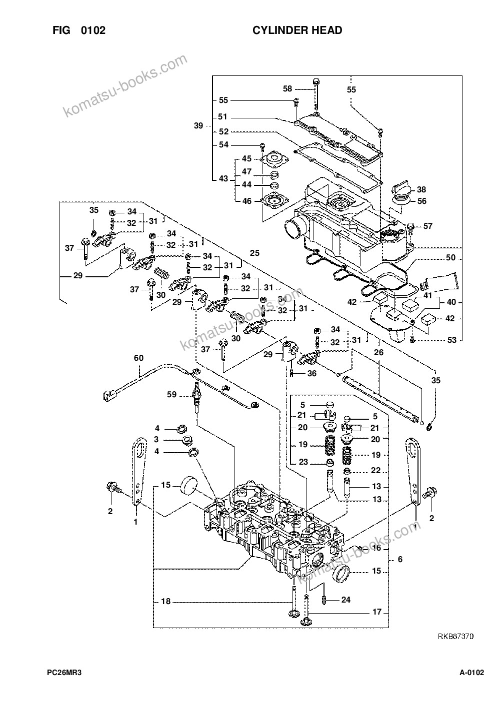 Komatsu pc26mr-3 s/n f30003 and up Parts catalog cover Page 5