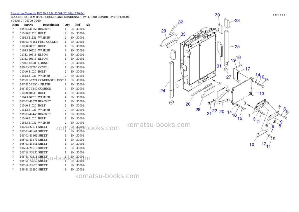 Komatsu pc270-8 s/n 30001-30116 Parts catalog cover Page 10 Komatsu pc270-8 s/n 30001-30116 Parts catalog cover Page 10