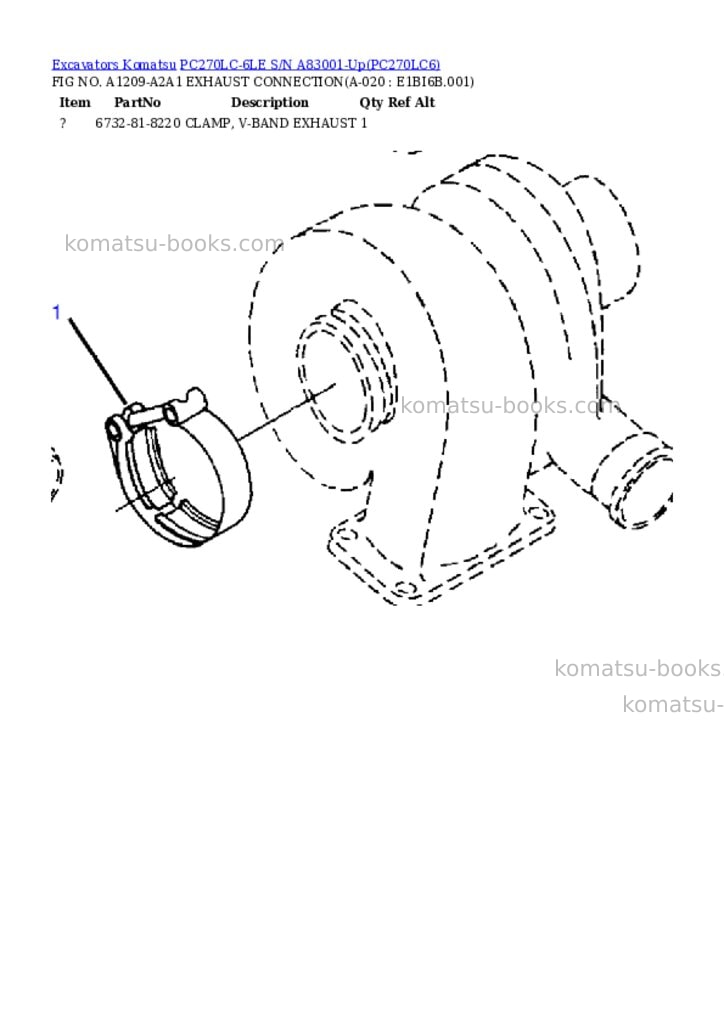 Komatsu pc270lc-6le s/n a83001-up Parts catalog cover Page 9
